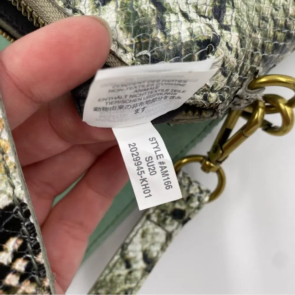 Madewell Flap Convertible Crossbody‎ Snake Leather new with tags purse